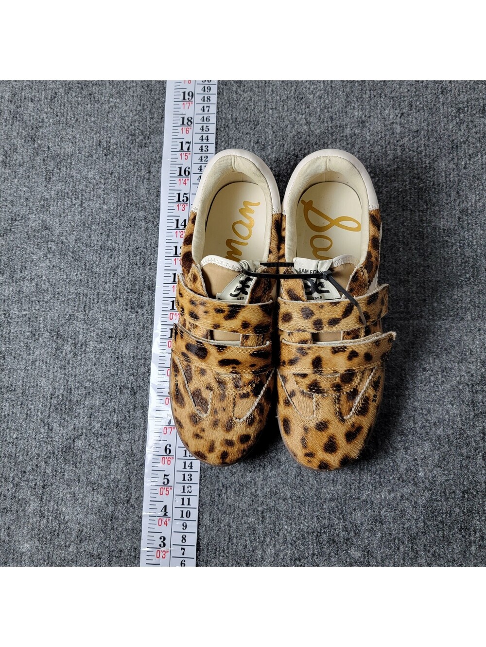 Sam Edelman Leopard Print Velcro Sneakers - Brown/Tan/Black